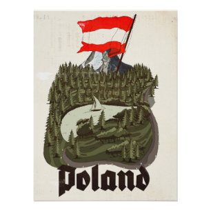 Oude Poolse Reisposter Perfect Poster