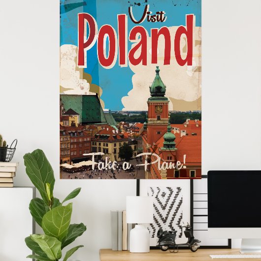 Oude Poolse Reisposter Poster (Thuiskantoor)