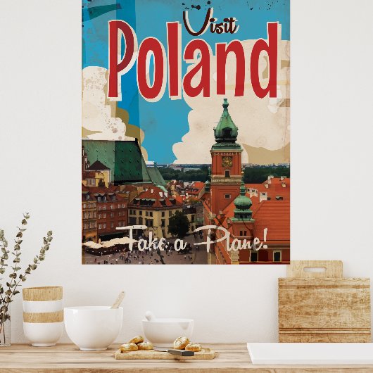 Oude Poolse Reisposter Poster (Keuken)