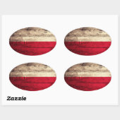 Oude Poolse vlag Ovale Sticker (Vel)