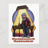 Oude poolspelers briefkaart (Voorkant)