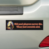 Oude poolspelers bumpersticker (Op auto)
