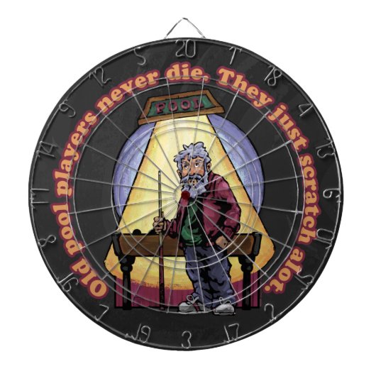 Oude poolspelers dartbord (Voorkant)