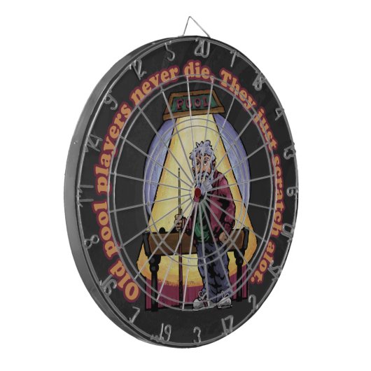 Oude poolspelers dartbord (Voorkant Links)