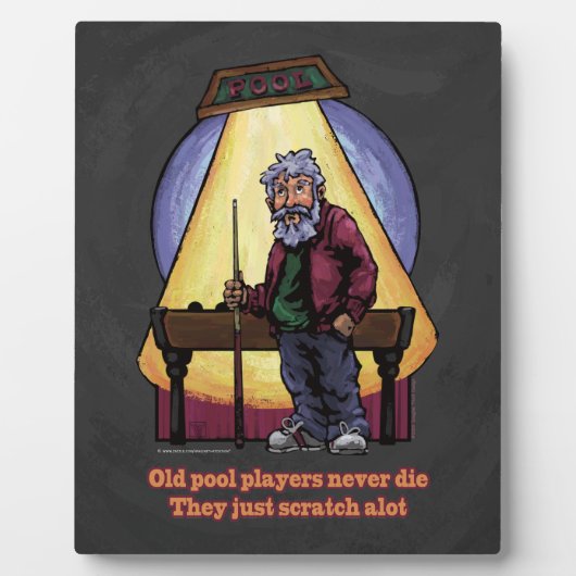 Oude poolspelers fotoplaat (Voorkant)