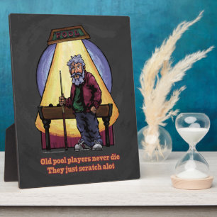 Oude poolspelers fotoplaat