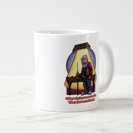 Oude poolspelers grote koffiekop (Voorkant rechts)