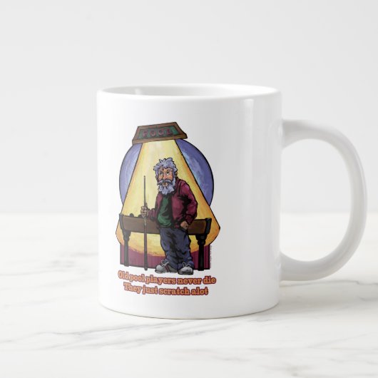 Oude poolspelers grote koffiekop (Rechts)