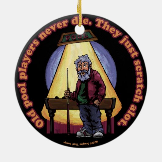 Oude poolspelers keramisch ornament (Achterkant)