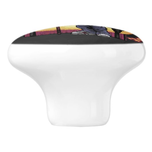 Oude poolspelers keramische knop (Zijkant)