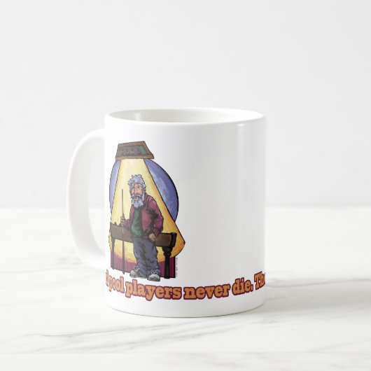 Oude poolspelers koffiemok (Voorkant links)