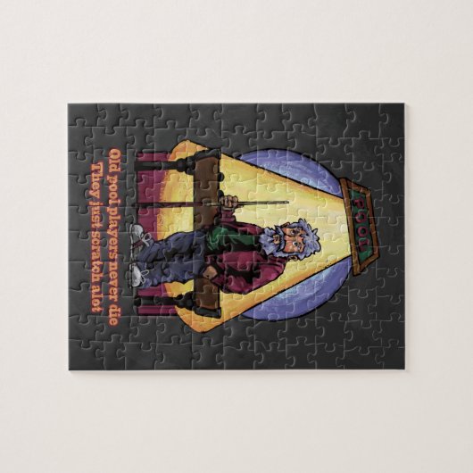 Oude poolspelers legpuzzel (Horizontaal)