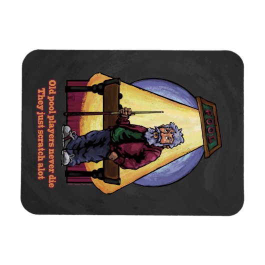 Oude poolspelers magneet (Horizontaal)