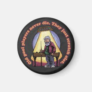 Oude poolspelers magneet