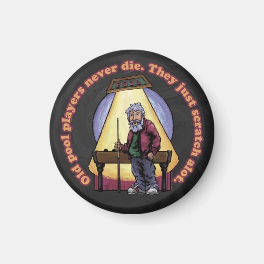 Oude poolspelers magneet (Voorkant)