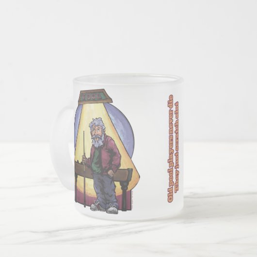 Oude poolspelers matglas koffiemok (Voorkant links)