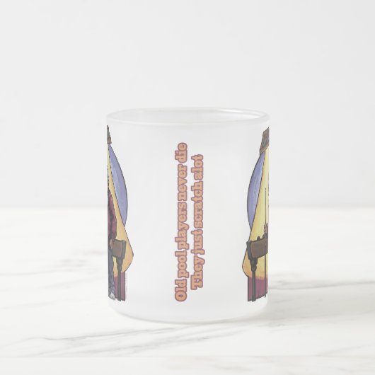 Oude poolspelers matglas koffiemok (Center)