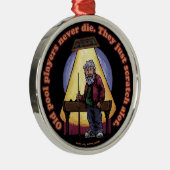 Oude poolspelers metalen ornament (Rechts)