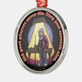 Oude poolspelers metalen ornament (Links)