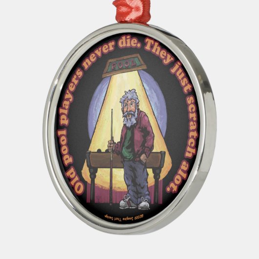 Oude poolspelers metalen ornament (Links)