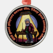 Oude poolspelers metalen ornament (Voorkant)