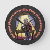 Oude poolspelers ronde klok (Voorkant)