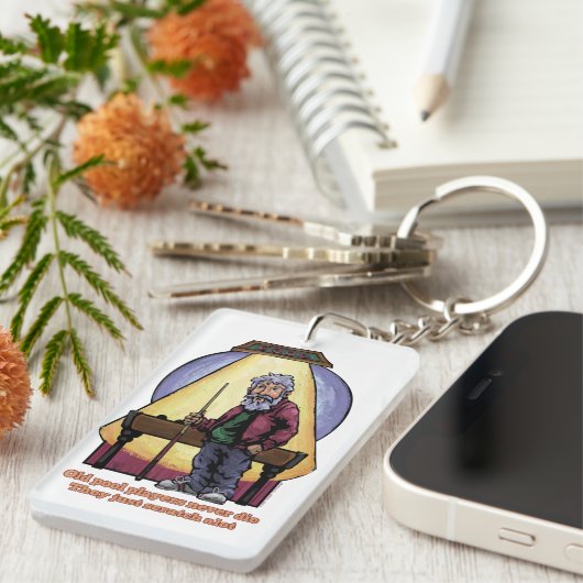 Oude poolspelers sleutelhanger (Voorkant Rechts)