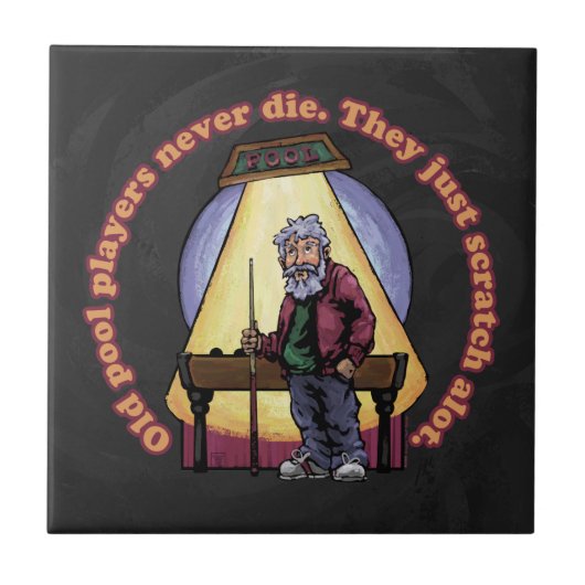 Oude poolspelers tegeltje (Voorkant)