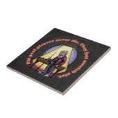 Oude poolspelers tegeltje (Zijkant)