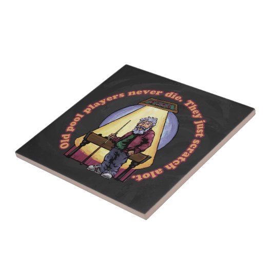 Oude poolspelers tegeltje (Zijkant)