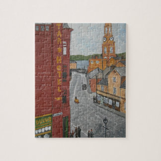 Oude poort Glasgow met stadsklok Legpuzzel