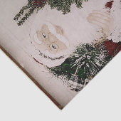 Oude portret van kerstman kerstvakantie tissuepapier (Detail)