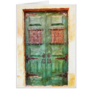 Oude Portugese deur blanco kaart