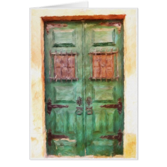 Oude Portugese deur blanco kaart (Voorkant)