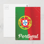 Oude Portugese reisposter. Briefkaart (Voorkant / Achterkant)