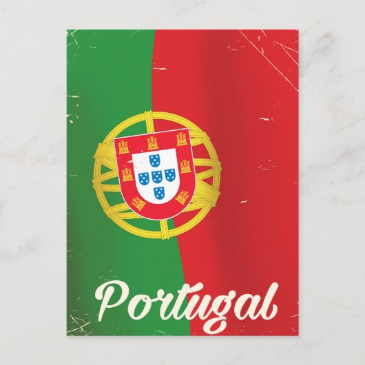 Oude Portugese reisposter. Briefkaart (Voorkant)