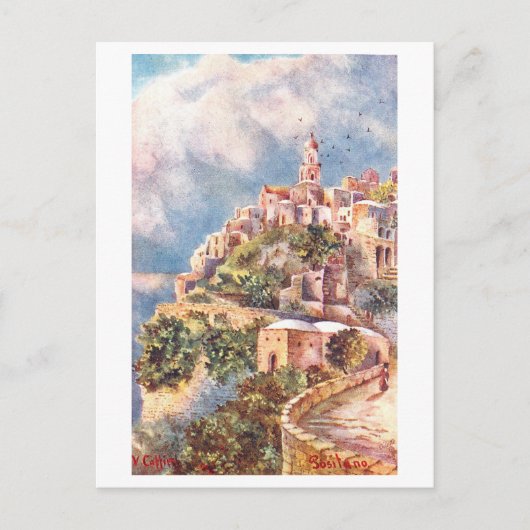 Oude Positano, Italië Briefkaart (Voorkant)