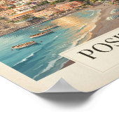 Oude Positano Italië Reisposter Poster (Hoek)