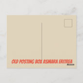 Oude postbus Asmara Eritrea Briefkaart (Achterkant)