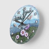 Oude postbus-klok ronde klok (Hoek)