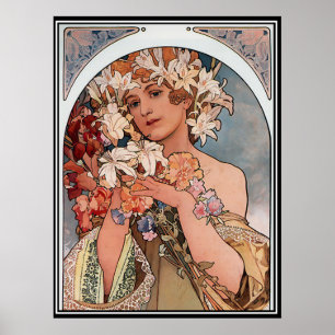 Oude Poster Alphonse Mucha Advertentie