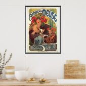 Oude Poster Alphonse Mucha Bieradvertentie (Keuken)