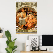 Oude Poster Alphonse Mucha Biscuits Advertentie 2 (Thuiskantoor)