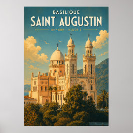 Oude poster Basiliek Sint-Augustinus - Annaba