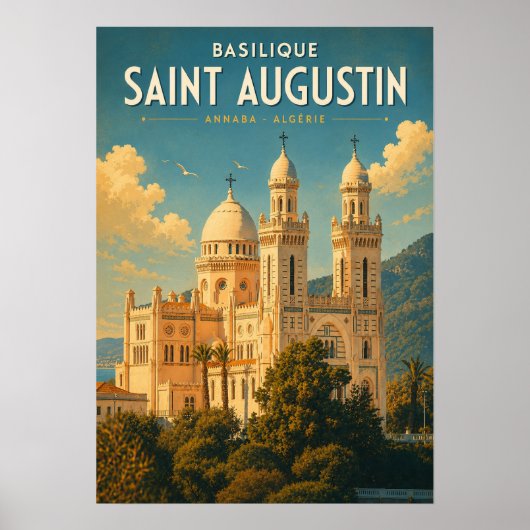 Oude poster Basiliek Sint-Augustinus - Annaba (Voorkant)