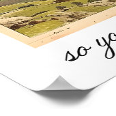 Oude Poster Berglandschap Retro Reis (Hoek)