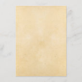 Oude Poster Crème & Bruine Huwelijks Richtingen Informatiekaartje (Achterkant)