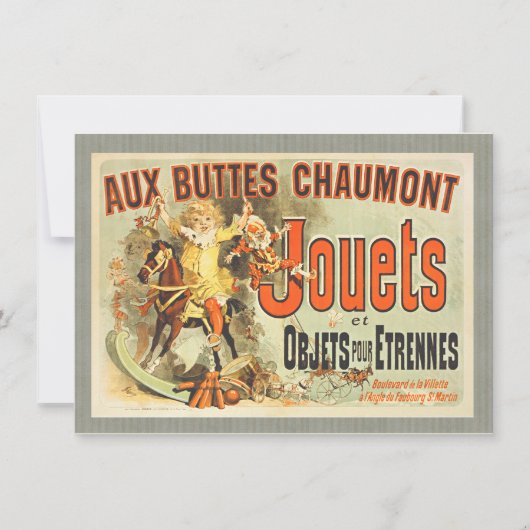 Oude Poster Franse Speelgoed Joets Vrienden Kaart (Voorkant)
