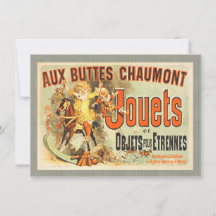 Oude Poster Franse Speelgoed Joets Vrienden Kaart