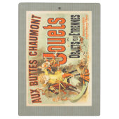 Oude Poster Franse Speelgoed Joets Vrienden Klembord (Achterkant)